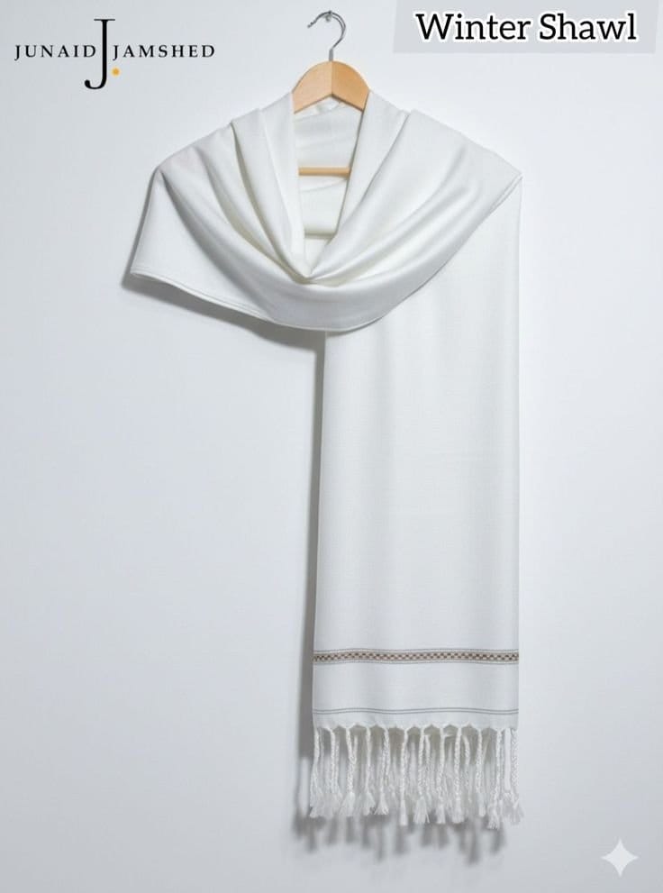 Men’s Woolen Shawl – White, 2.5 Gazz, photo 3