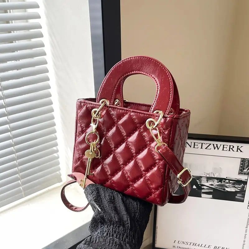 Women’s Korean Style Quilted Embroidery Bag