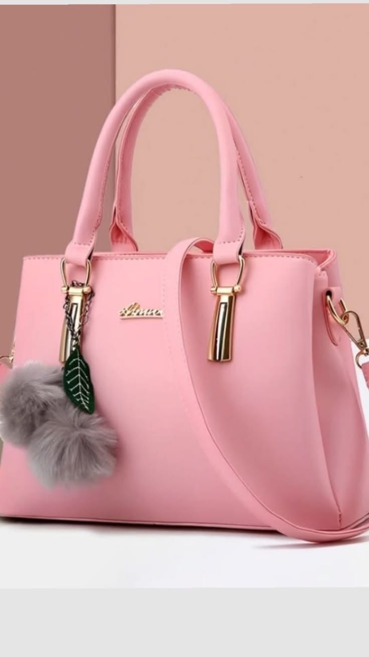 Women's Pink Crossbody Bag 2 Pcs Set - Adjustable Strap, photo 4