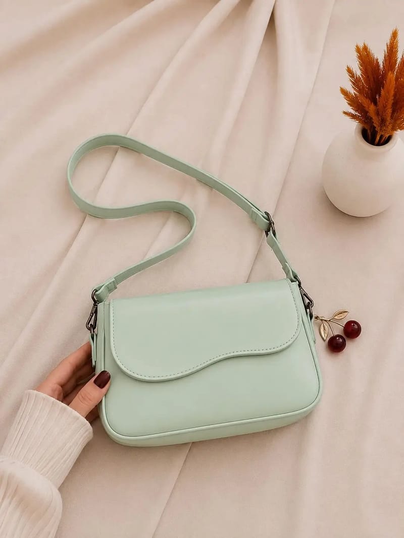 Girl's Leather Plain Purse - Casual Daily Use - Multiple Colors