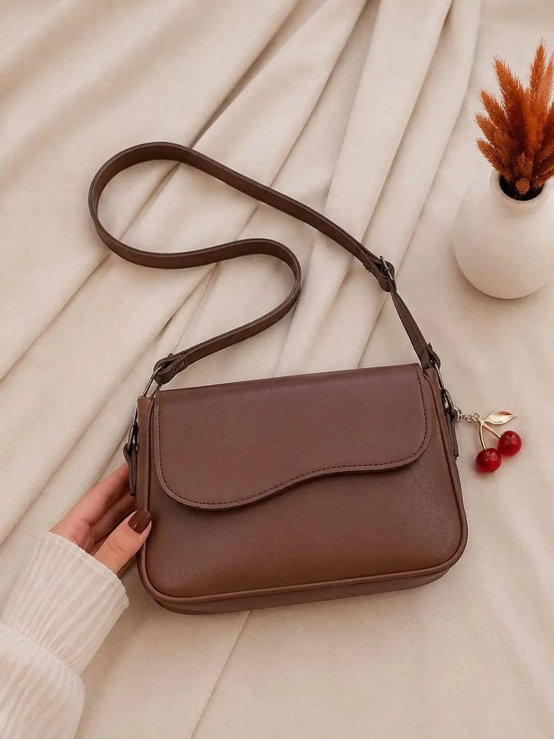 Girl's Leather Plain Purse - Casual Daily Use - Multiple Colors, photo 3