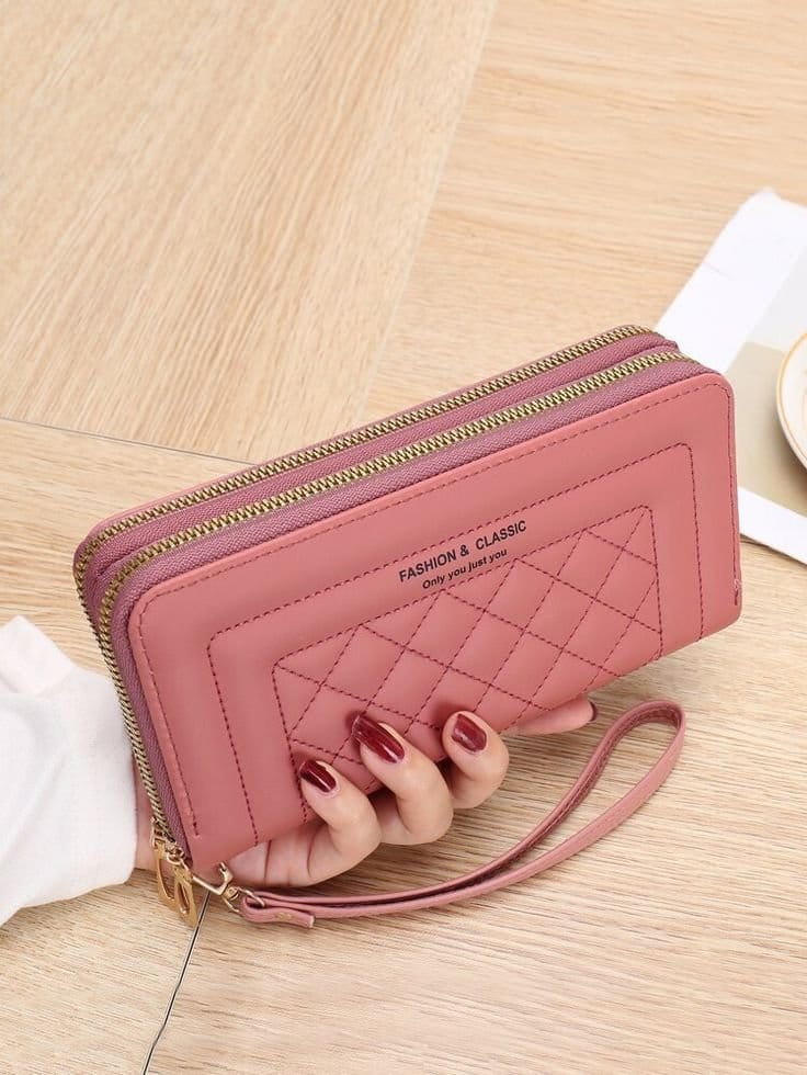 Women's Formal PU Leather Hand Clutch - Spacious - Mustard Color