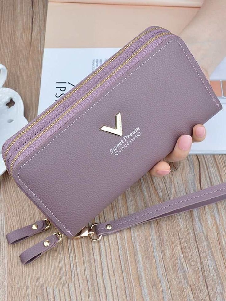 Women's Formal PU Leather Hand Clutch - Spacious - Mustard Color, photo 2