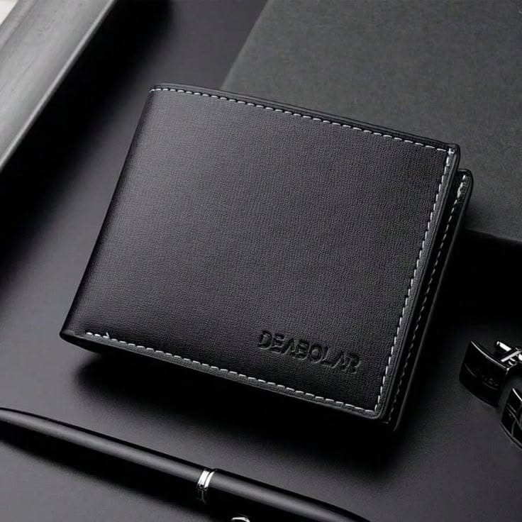 Black Leather Wallet for Men - Multiple Card Slots - Lightweight, photo 3
