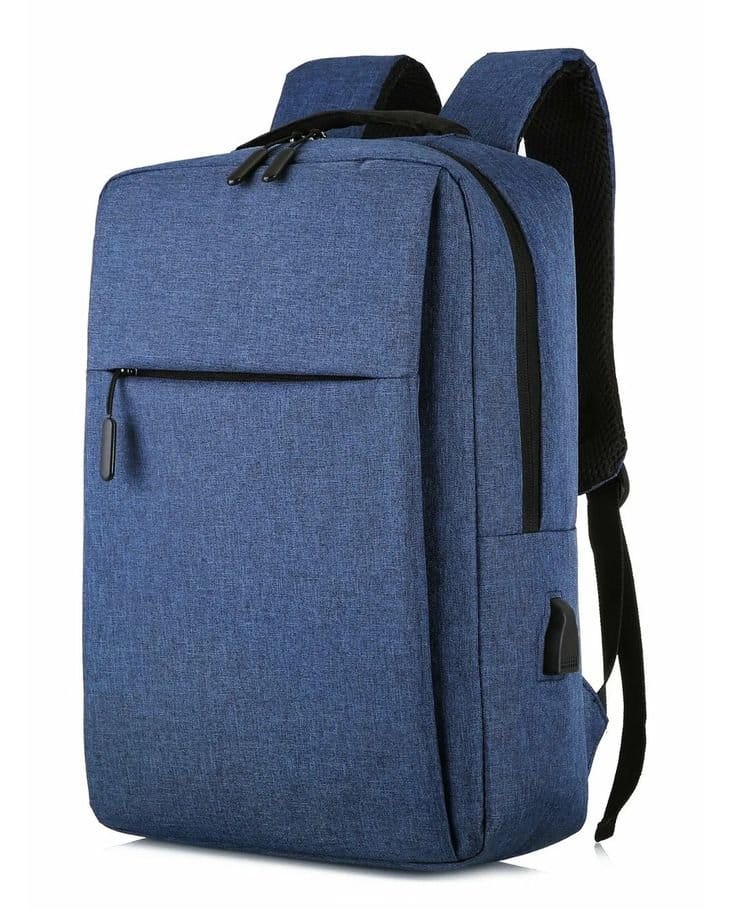 Stylish 15" Laptop Bag With Reflective Strip - Blue Gray Black, photo 3