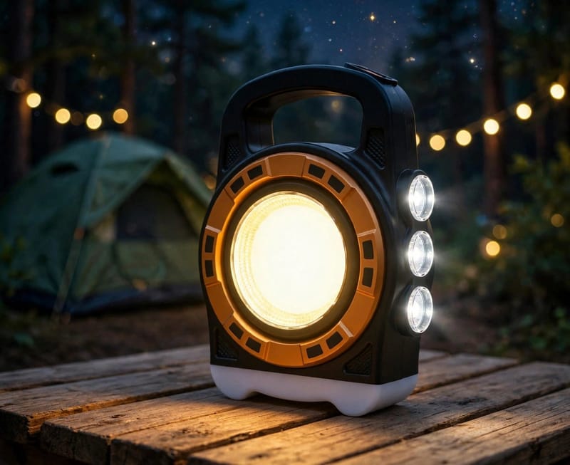 Solar Powered Lantern 3 Mode - USB Rechargeable - Black Gold