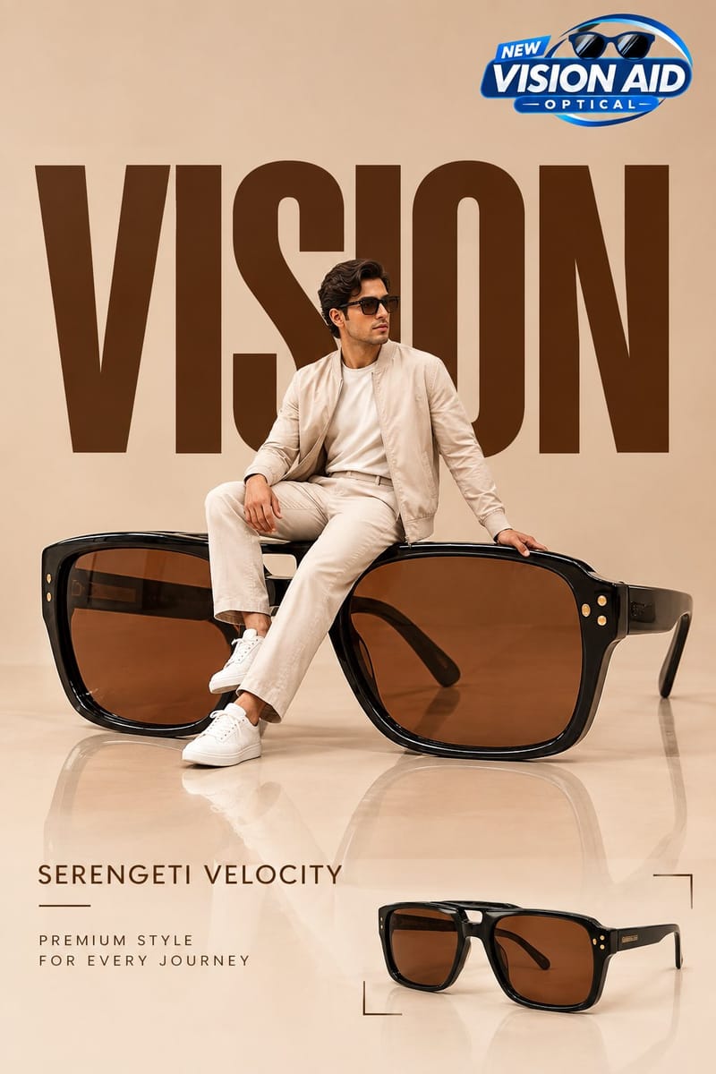 Serengeti Velocity – Premium Black Frame Brown Lens Sunglasses, photo 2