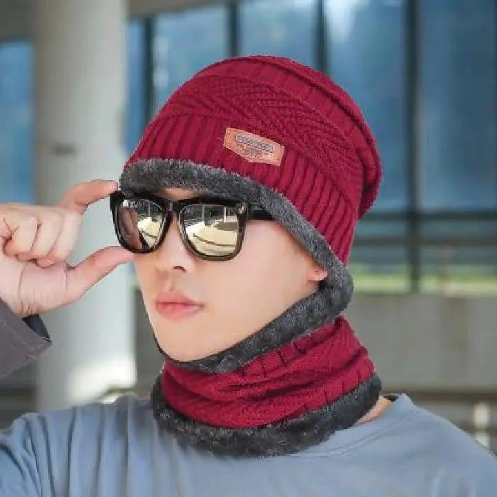 Premium Beanie & Neck Warmer Set - 2 Pcs Black Winter Unisex, photo 4