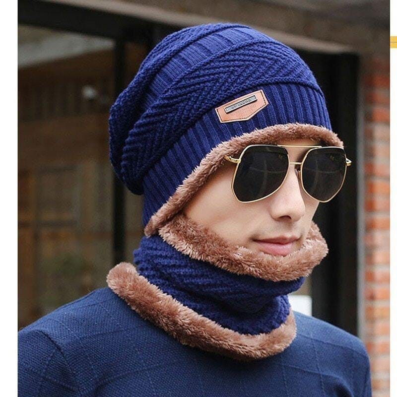 Premium Beanie & Neck Warmer Set - 2 Pcs Black Winter Unisex, photo 2