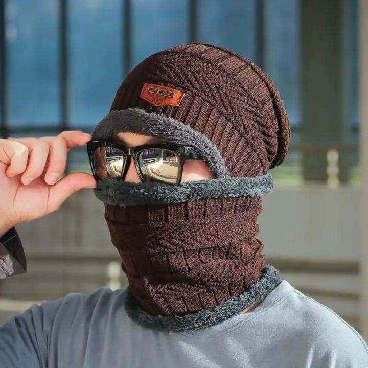 Premium Beanie & Neck Warmer Set - 2 Pcs Black Winter Unisex, photo 7