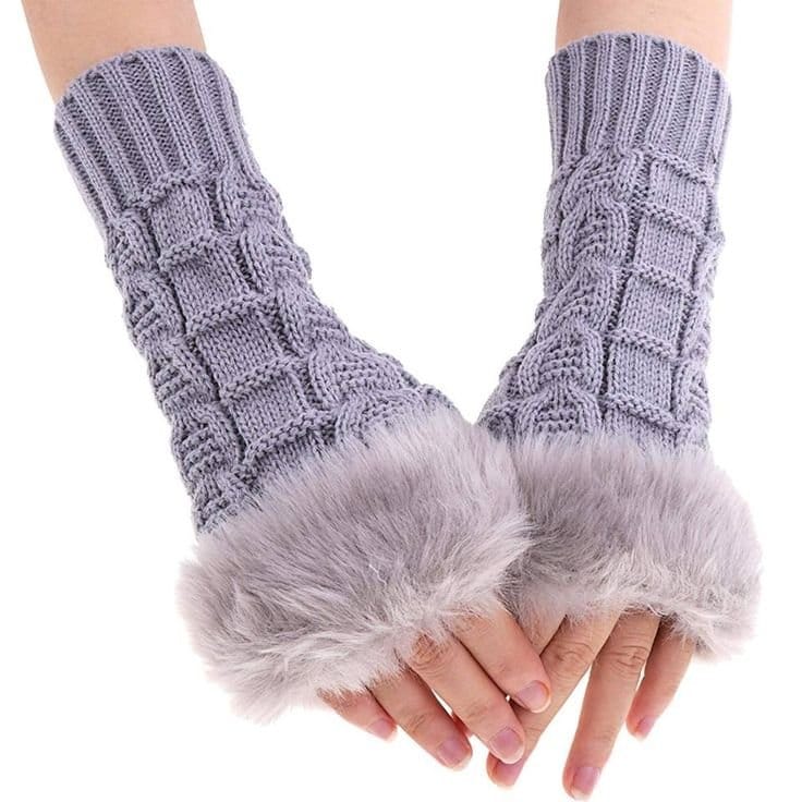 Winter Fingerless Gloves With Fur - Pack Of 1 (2 Pcs Pair), photo 4