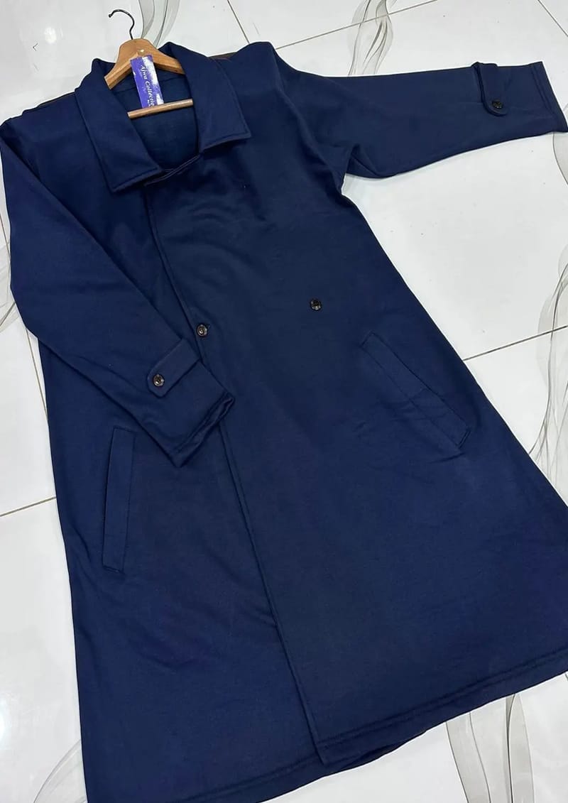 Women's Black Wool Coat - Loose Plus Size Winter Coat For Women, photo 8