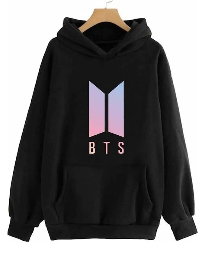 BTS Hoodie - 1 Pc Women's Stitched Fleece BTS Printed Pullover Hoodie, photo 2