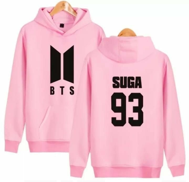 BTS Hoodie - 1 Pc Women's Stitched Fleece BTS Printed Pullover Hoodie