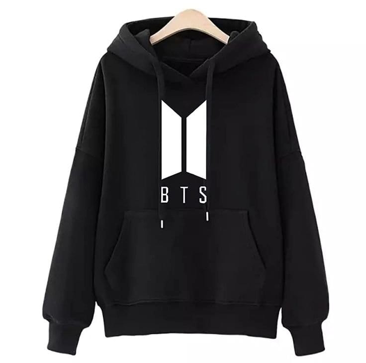 BTS Hoodie - 1 Pc Women's Stitched Fleece BTS Printed Pullover Hoodie, photo 3