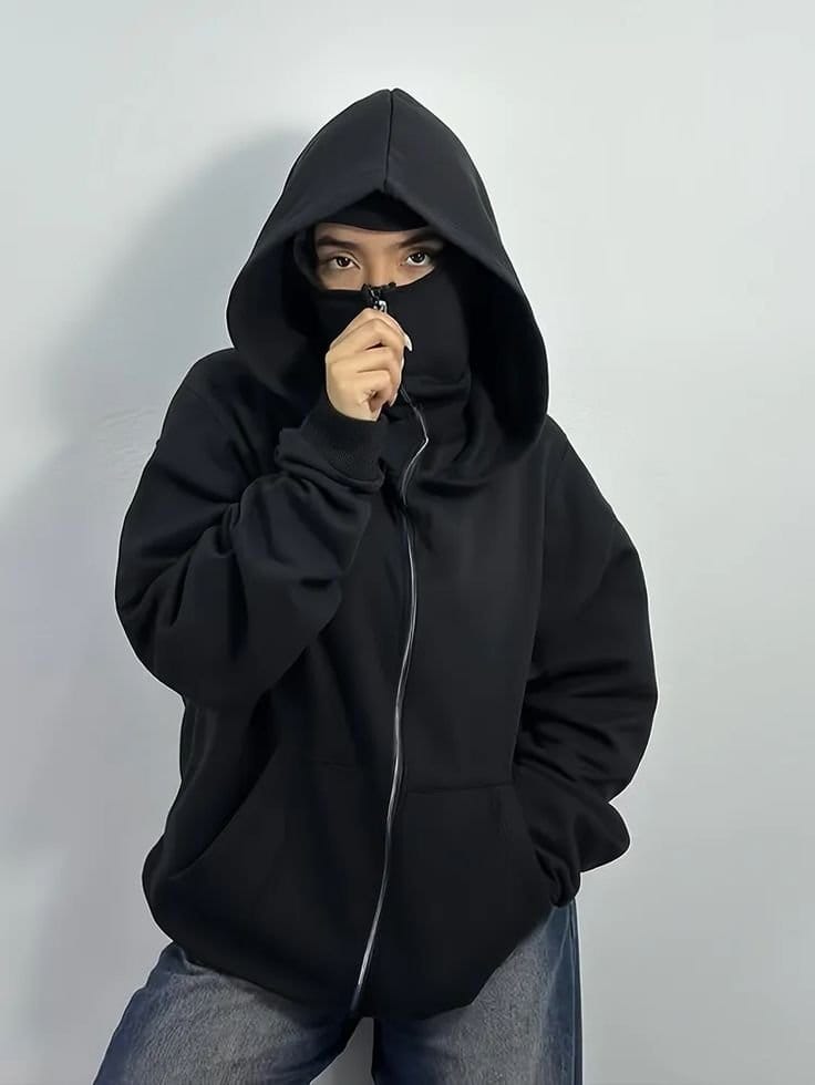 Heavyweight Fleece Hoodie Navy Blue For Men - Premium Winter Zipper Hoodie, photo 3