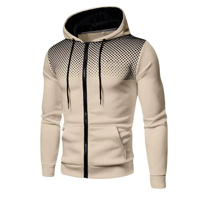 Men Navy Blue Hoodie With Mesh Design - Winter Casual Full Zip Hooded Jacket For Men - Premium Quality Fleece Hoodie