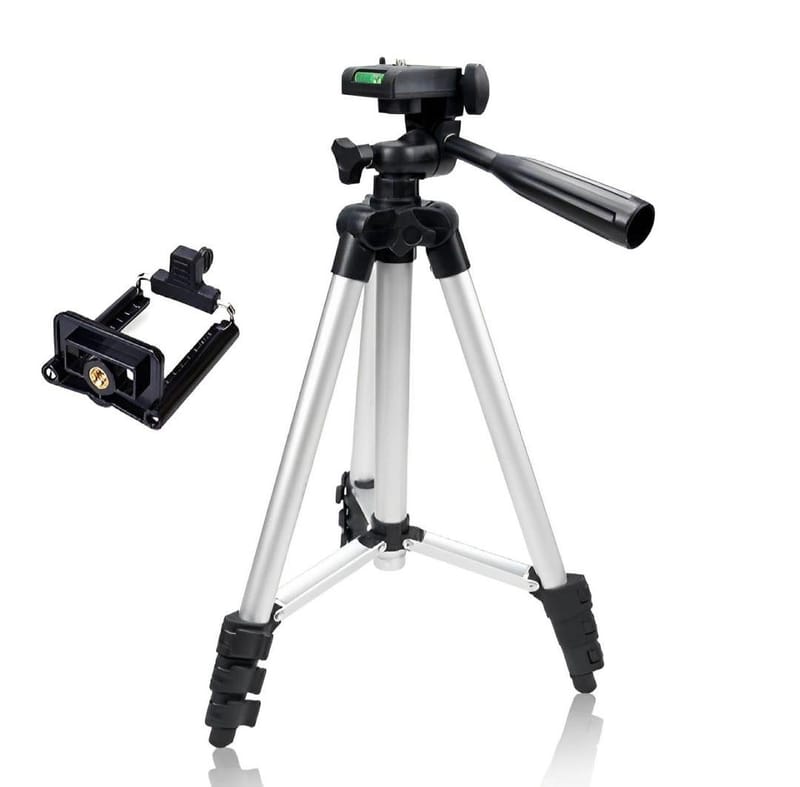 3.5ft Adjustable Tripod Stand For Mobile & Camera With Bag - 3110 Tripod For Vlogging -