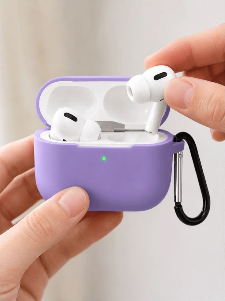 AirPods Pro 2 Silicone Case With Carabiner Hook -, photo 3