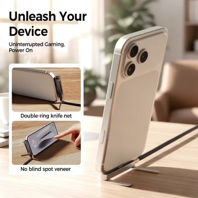 240W Type-C Fast Charging Cable with Built-in Phone Stand – 1.5M