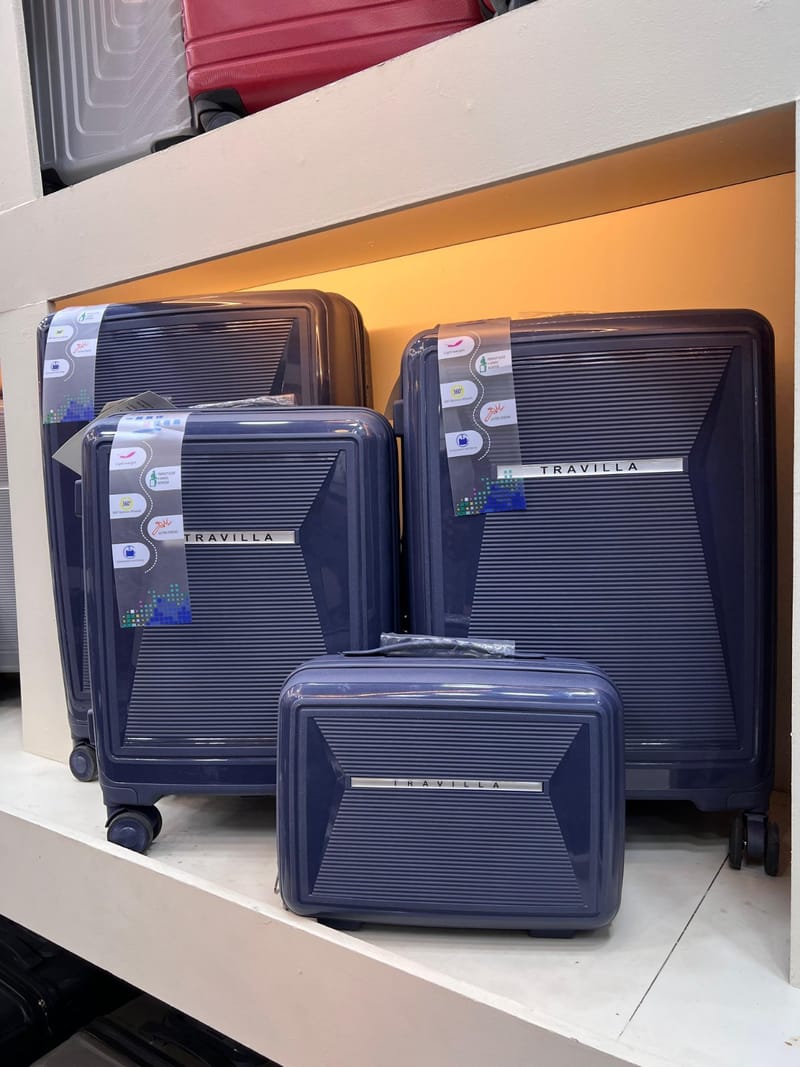 Travilla Suitcase 4 pieces Set 100% polypropylene unbreakable body