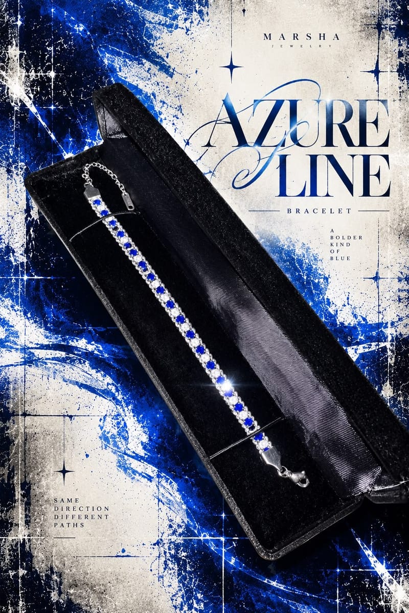 Azure Line Bracelet