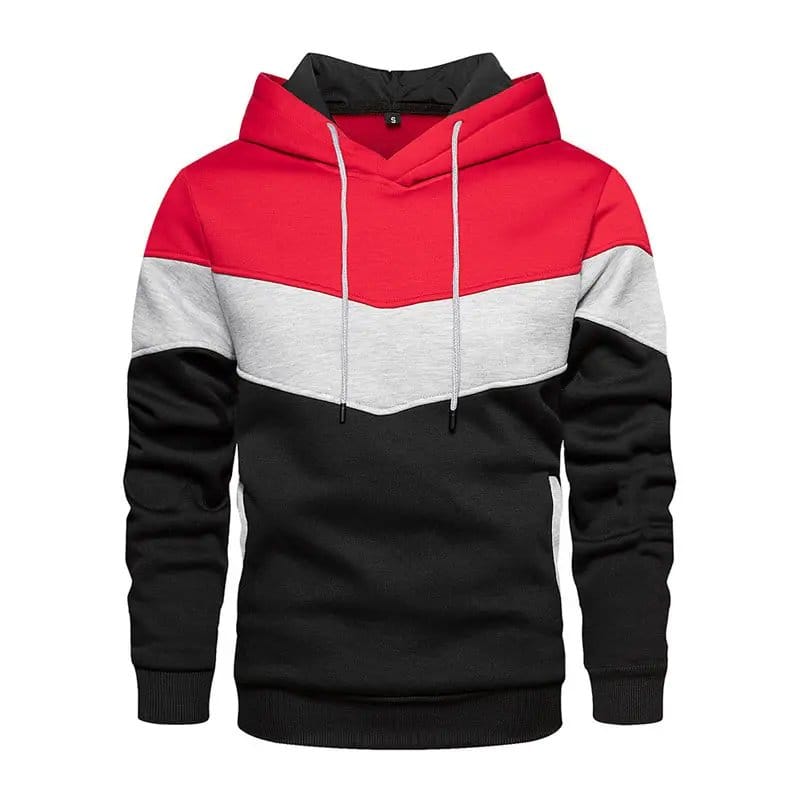 Men's Color-Blocked Hoodie Navy Gray White - Premium Autumn Collection | MZCHYHAM2618, photo 3