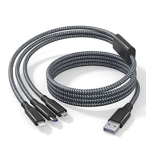 3 in 1 100W 6A Super Fast Charging Cable - Type C + Micro USB + iPhone | 100W