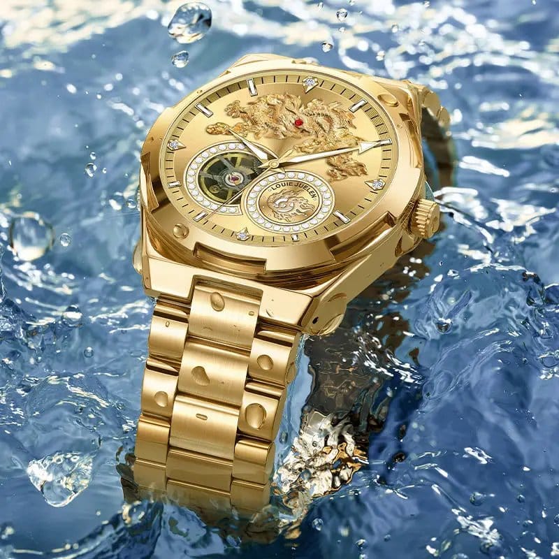 Stainless Steel Men's Luxury Golden Wristwatch - Automatic | Premium Fashion Watch | MZ2977200042HEOFFN, photo 3