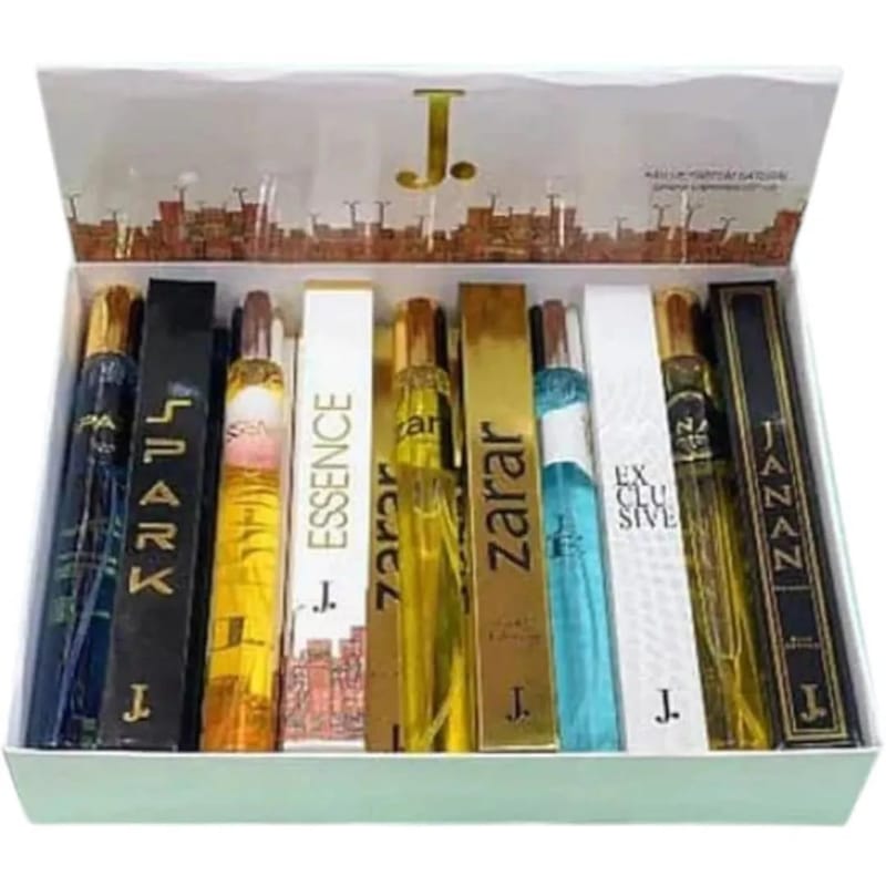 5 in 1 J. Pocket Perfume Set - 35ML Each - Alcohol Free | Black Gold Edition | For Men & Women | Gift Box