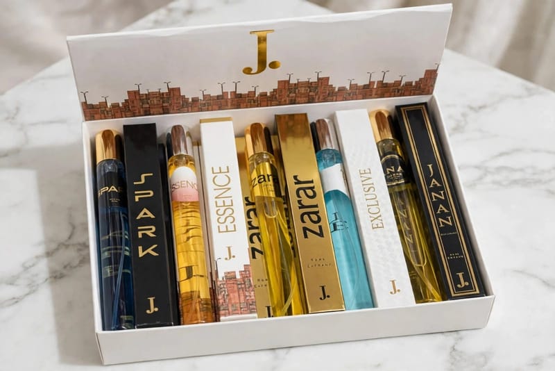 5 in 1 J. Pocket Perfume Set - 35ML Each - Alcohol Free | Black Gold Edition | For Men & Women | Gift Box, photo 6