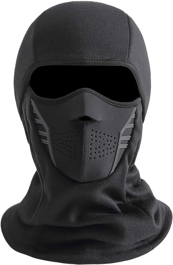 Winter Fleece Face Mask - Premium Warm & Comfortable | Black | Windproof | Unisex | 29x54cm, photo 5