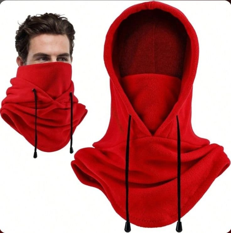 Winter Fleece Face Mask - Premium Warm & Comfortable | Black | Windproof | Unisex | 29x54cm, photo 3