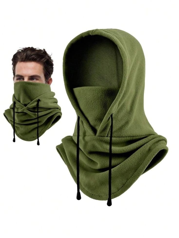 Winter Fleece Face Mask - Premium Warm & Comfortable | Black | Windproof | Unisex | 29x54cm, photo 4