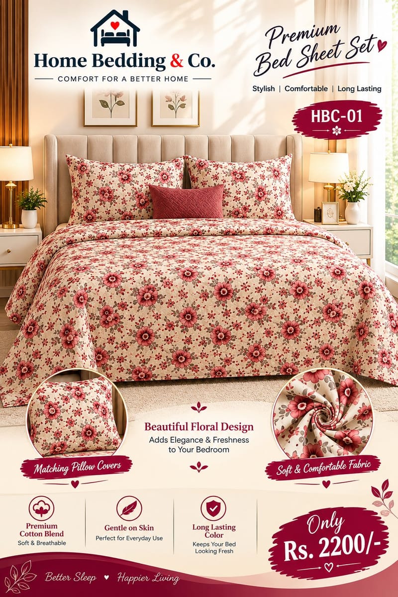 HBC1 – King Size Bedsheet Set