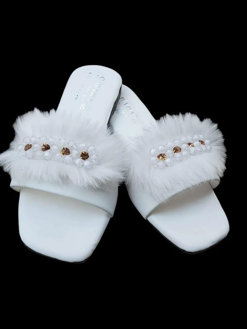 Women's Black Synthetic Leather Rhinestone Flats - Fancy Formal Wear, photo 3