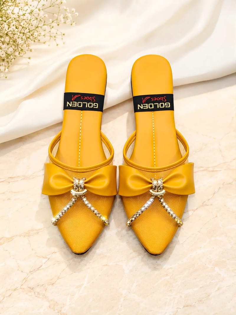Women's Fancy Embroidered Rexine Flats - Festive Wear, photo 4