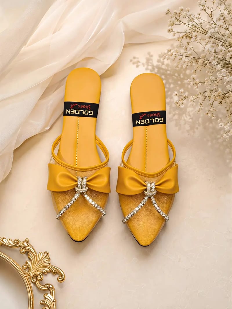 Women's Fancy Embroidered Rexine Flats - Festive Wear, photo 8