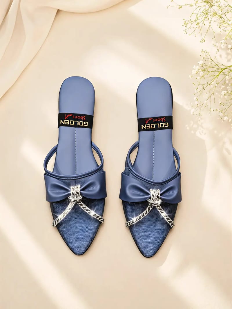 Women's Fancy Embroidered Rexine Flats - Festive Wear, photo 7