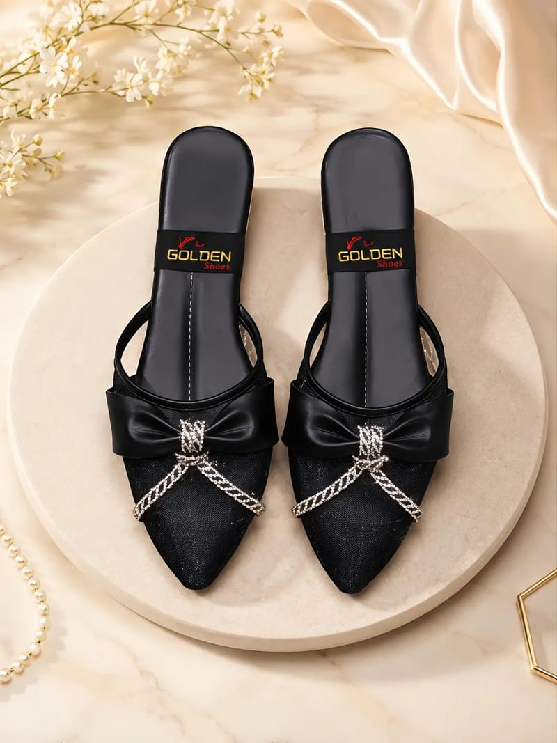 Women's Fancy Embroidered Rexine Flats - Festive Wear, photo 6