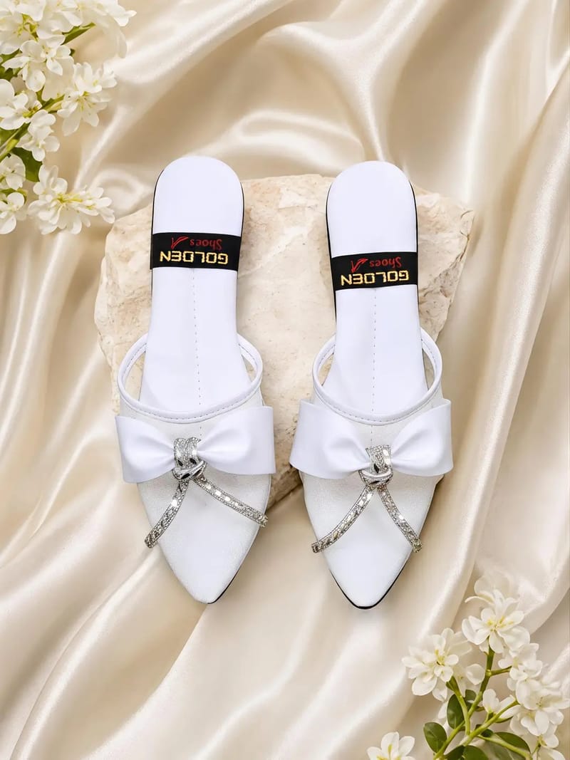 Women's Fancy Embroidered Rexine Flats - Festive Wear, photo 9