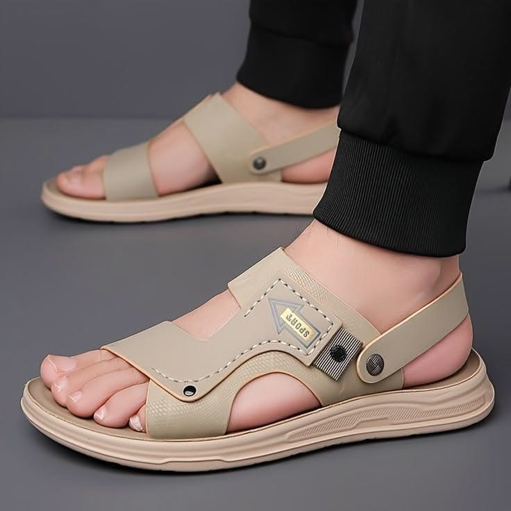 Men's Black Synthetic Leather Fancy Sandals - Casual & Formal Wear, photo 2