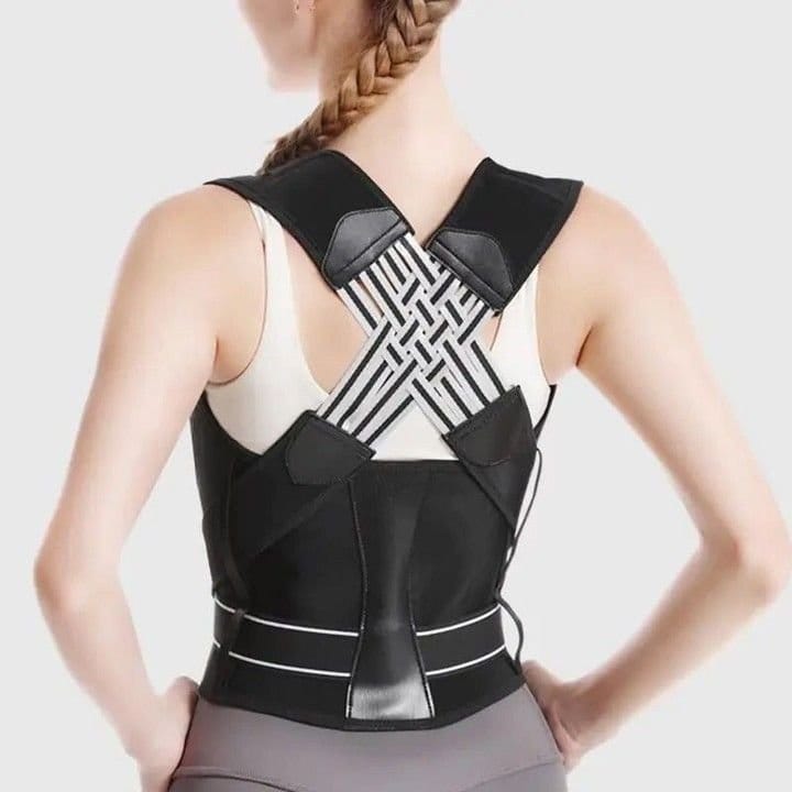 Portable Posture Corrector Belt - Black, Durable Back Support for Men and Women, photo 2