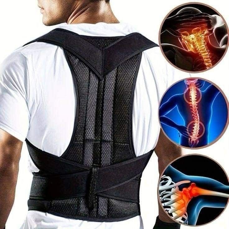 Portable Posture Corrector Belt - Black, Durable Back Support for Men and Women, photo 3