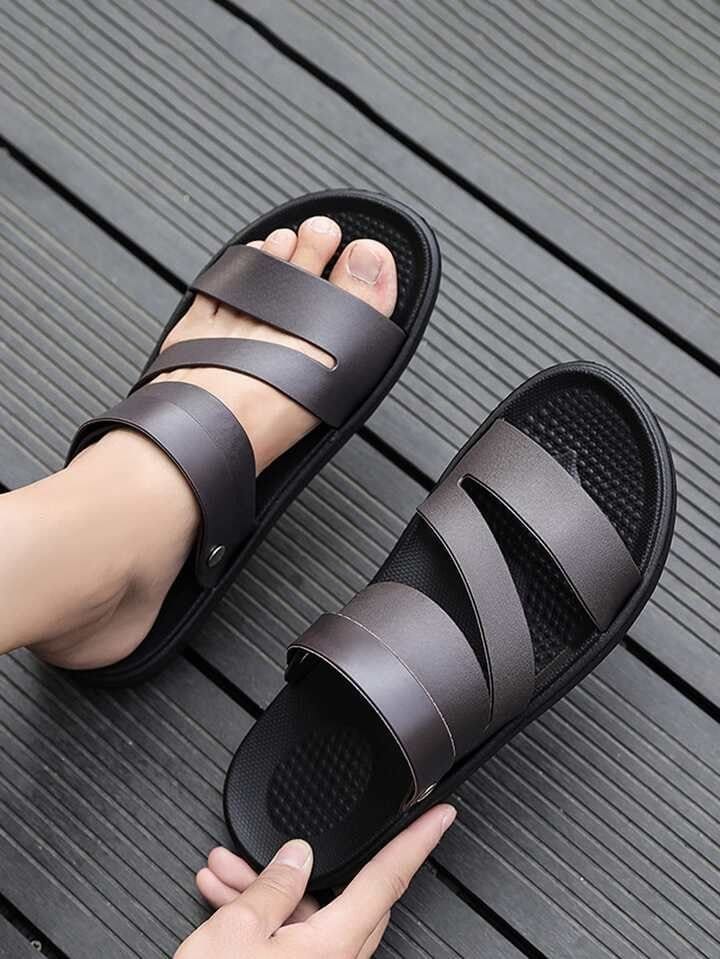 Men's Blue Synthetic Leather Casual Sandals - Comfortable Daily Wear, photo 2