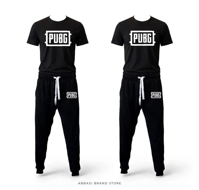 Men's Cotton PUBG Track Suit Black M-XL