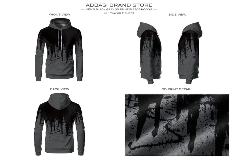 Men's 3D Print Fleece Hoodie Loose Fit, photo 5