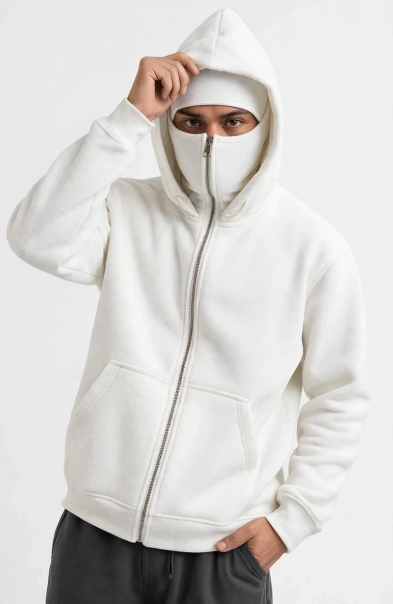 Men's Ninja Black Fleece Zipper Hoodie