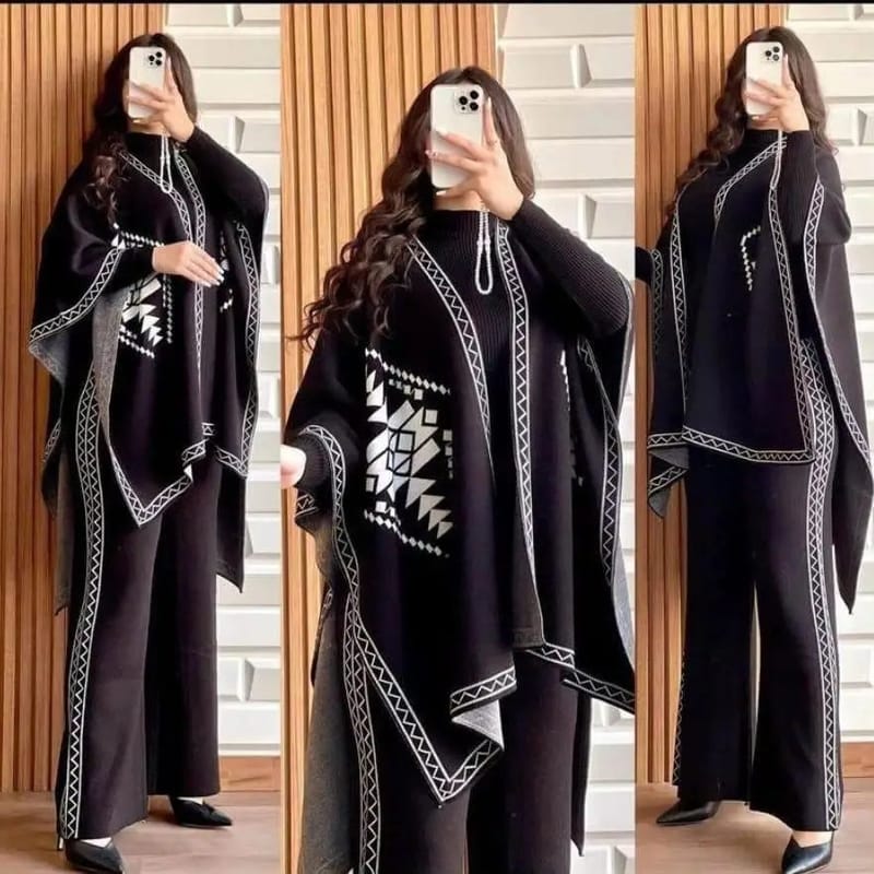 3.pcs woman's stitched fleece printed highneck, photo 2