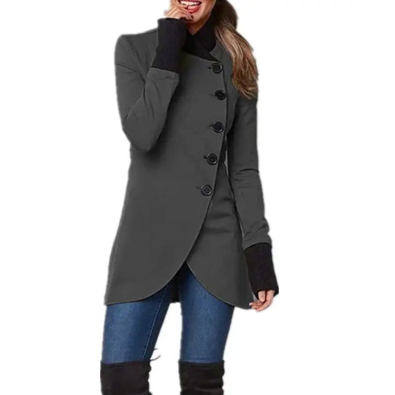 Women's Asymmetric Button jacket winter Multi color, photo 3